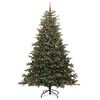 vidaXL Artificial Christmas Tree with 300 LEDs with Stand Green 210 cm
