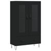 vidaXL Highboard Black 69.5x31x115 cm Engineered Wood
