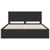 vidaXL Bed Frame with Headboard Black 180 x 200 cm Solid Pine Wood