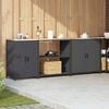 vidaXL Kitchen Storage Set with Shelf Other 3 pcs Anthracite Steel