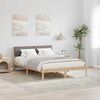 vidaXL Bed frame Brown and taupe 140 x 200 cm Solid pine wood