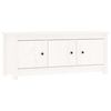 vidaXL Shoe Cabinet White 110x38x45,5 cm Solid Wood Pine