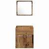 vidaXL Bathroom Furniture Set with Door 4 pcs Old Wood Engineered Wood
