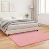 vidaXL Faux Rabbit Fur Rug Olite Pink 120 x 120 cm Polyester