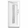 vidaXL Front Door White PVC