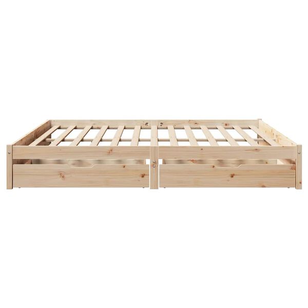 vidaXL Bed Frame without Mattress 180x200 cm Super King Solid Wood Pine