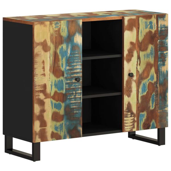 vidaXL Sideboard with 2 Doors 90x33x75 cm Solid Wood Reclaimed