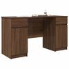 vidaXL Desk with Drawer Brown oak 140 x 49 x 76 cm Engineered wood
