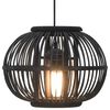 vidaXL Pendant Lamp Black Willow 40 W 30x22 cm Globe E27
