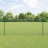 vidaXL Fence with Post Green 1 x 25 m Steel