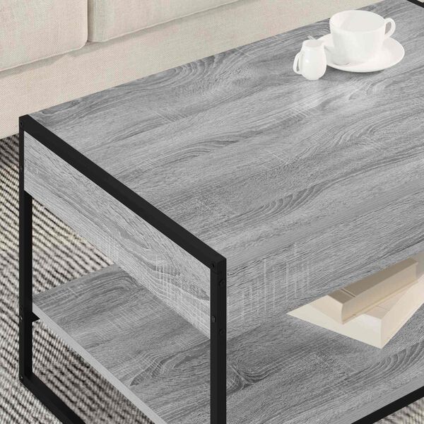 vidaXL Coffee Table Grey Sonoma 80 x 50 x 40 cm Engineered Wood