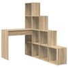 vidaXL Corner Desk Sonoma Oak 101.5 x 149.5 x 149.5 cm Engineered Wood