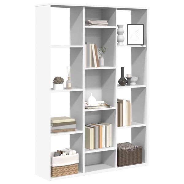 vidaXL Room Divider/Book Cabinet White 100x24x140 cm Engineered Wood