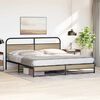 vidaXL Metal Bed Frame without Mattress Smoked Oak 183x213 cm