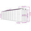 vidaXL Garden Shed Brown 191x725x198 cm Galvanised Steel