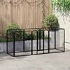 vidaXL Dog Playpen 8 Panels Steel 80x100 cm Black