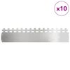 vidaXL Lawn Edgings 10 pcs Silver 103 x 0.05 x 22 cm Stainless Steel