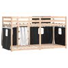 vidaXL Bunk Bed without Mattress White&Black 90x200 cm Solid Wood Pine