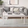 vidaXL Coffee Table White 100x100x40 cm Solid Wood Pine