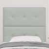vidaXL LED Headboard with LED Strip Lights Light Grey 100 cm Polyester