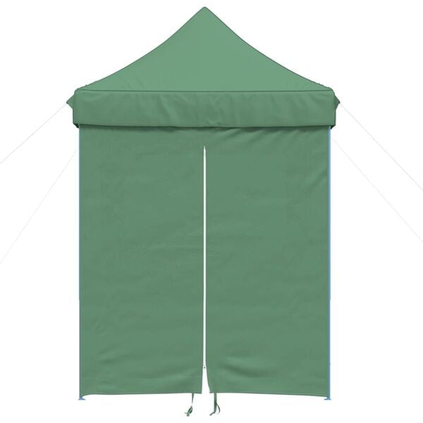 vidaXL Foldable Party Tent Pop-Up with 4 Sidewalls Green