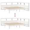vidaXL Bookcase Bed without Mattress White 200x200 cm Solid Wood Pine