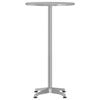 vidaXL Outdoor Bar Table Height Adjustable Ø59.5x70/109.5 cm Aluminium