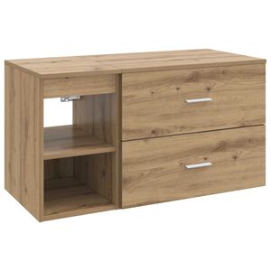 vidaXL Bathroom Furniture Set 2 pcs Artisan Oak Engineered Wood