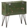 vidaXL Storage Trunk Military Style 68x24x66 cm Iron