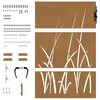 vidaXL Garden Gate 85x125 cm Corten Steel Grass Design