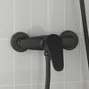 vidaXL Shower Mixer Tap Black G 1 / 2 inches