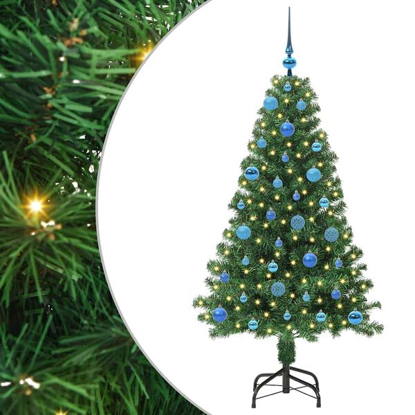 vidaXL Artificial Christmas Tree with 150 LEDs with Stand Green 150 cm