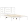 vidaXL Bed Frame without Mattress White 150x200 cm King Size Solid Wood