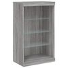vidaXL Sideboard with LED Lights Grey Sonoma 60.5x37x100 cm