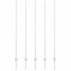 vidaXL Embedded Fence Post 5 pcs Silver 200 cm Powder-Coated Steel