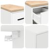 vidaXL Garage Cabinets 2 pcs White Engineered Wood