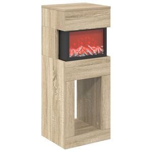 vidaXL Electric Fireplace Sonoma 35 x 30 x 86 cm Engineered wood