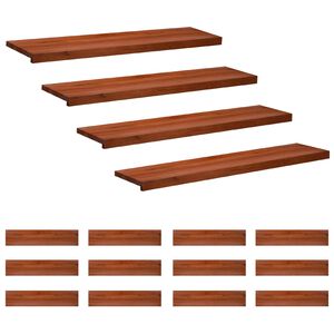 vidaXL Stair Treads 16 pcs 110 x 25 x 2 cm Brown Solid Beech Wood