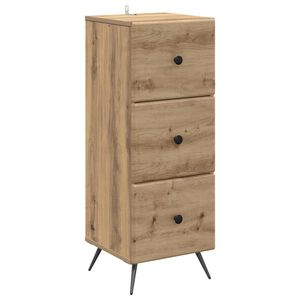 vidaXL Drawer Cabinet Artisan Oak 33 x 34.5 x 90 cm Engineered Wood