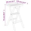 vidaXL 5 Piece Folding Bar Set Solid Wood Teak