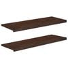 vidaXL Window Sills 2 pcs Dark Brown 120 x 40 x 2 cm Solid Beech Wood