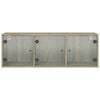 vidaXL Wall Cabinet with Glass Doors Sonoma Oak 102x37x35 cm