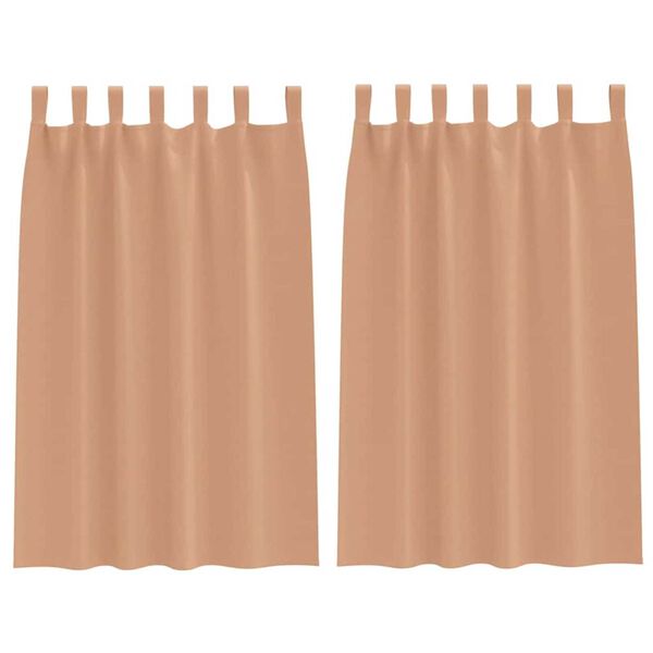 vidaXL Blackout Curtains with Rings 2 pcs Light Brown 175 x 140 cm