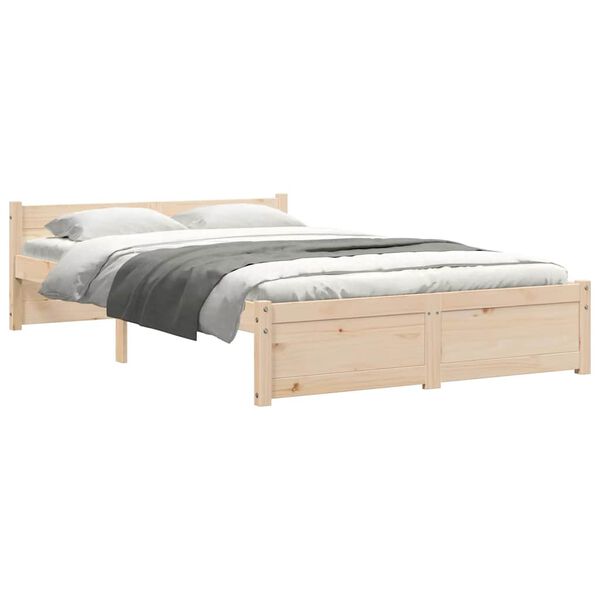 vidaXL Bed Frame without Mattress Solid Wood 120x200 cm