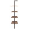vidaXL 4-Tier Leaning Shelf Dark Brown and Black 64x35x152.5 cm