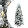 vidaXL Artificial Christmas Tree with 300 LEDs with Stand White 210 cm