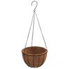 vidaXL Hanging Planters 4 pcs with Coco Liners Black &Oslash; 35x52 cm Steel