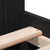 vidaXL Bed Frame with Headboard Black oak 100 x 200 cm Engineered wood
