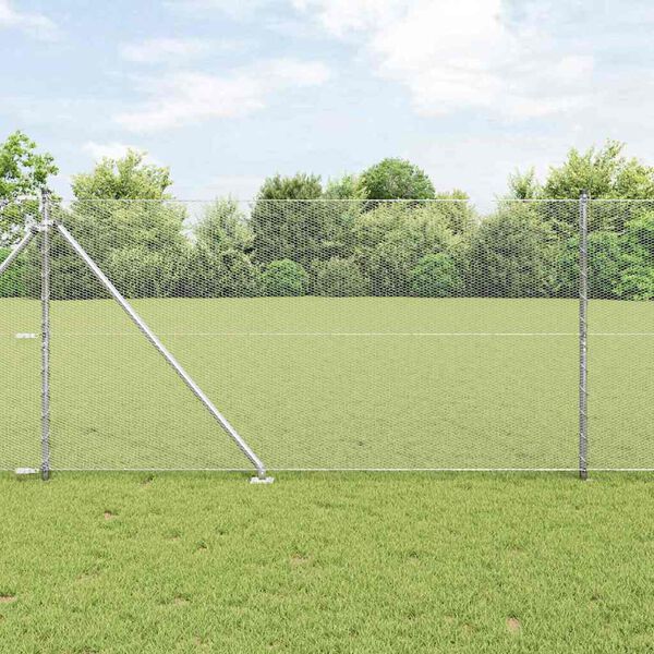 vidaXL Fence Post Silver 50 x 1.4 m (13 mm mesh) Steel