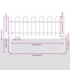 vidaXL Garden Fence 3 pcs Grey 5.1 x 0.6 m Powder-coated Steel